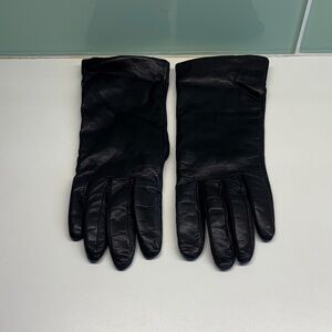 Black Leather Dress Gloves with cashmere lining